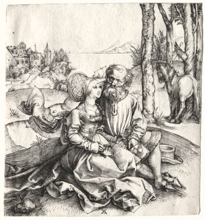 愛の申し出または病気に仕分けられたカップル、1495-1496。 作： Albrecht Dürer