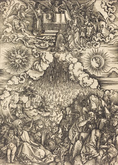 第五と第六の封印の開封、c。 1497年。 作： Albrecht Dürer