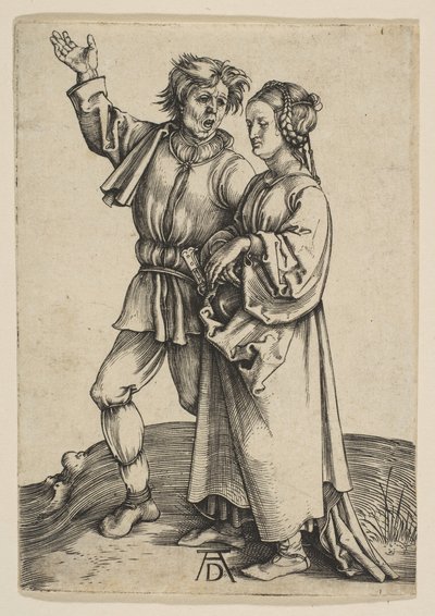農民とその妻、ca。 1497。 作： Albrecht Dürer