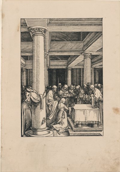 『聖母の生涯』より 神殿でのキリストの贈呈 作： Albrecht Dürer