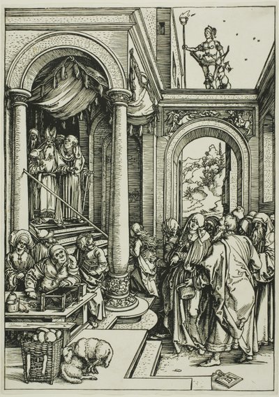 『聖母の生涯』より「神殿での聖母の奉納」 作： Albrecht Dürer