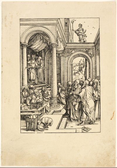 『聖母の生涯』より「神殿での聖母の奉納」 作： Albrecht Dürer