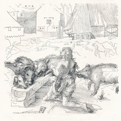 放蕩息子、c1497、1906 作： Albrecht Dürer