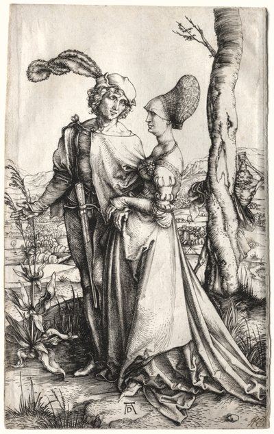 プロムナード、c。 1497。 作： Albrecht Dürer