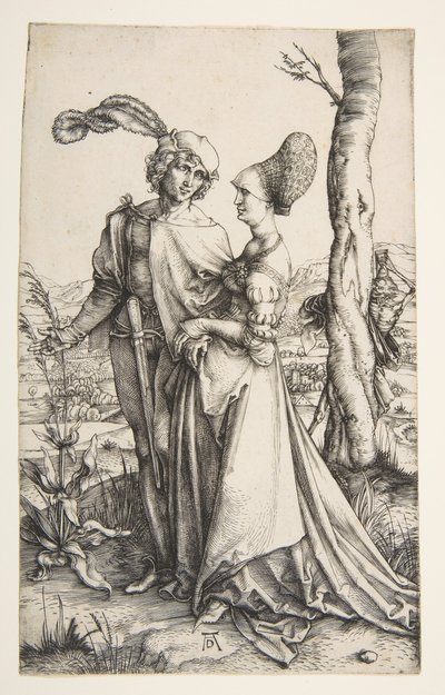 プロムナード、ca。 1498年。 作： Albrecht Dürer
