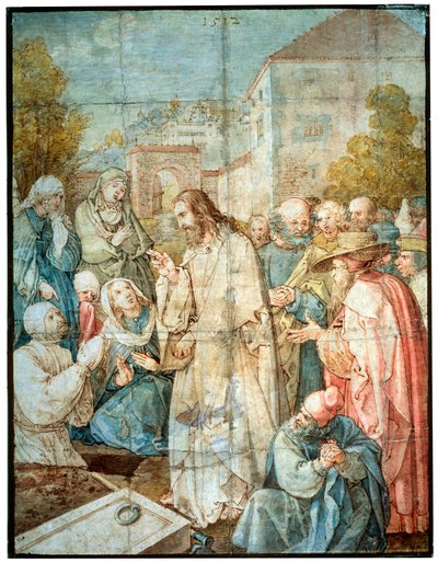 ラザロの復活、1512年。 作： Albrecht Dürer