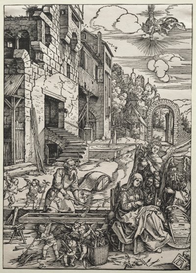 エジプトでの安息c。 1501-1502。 作： Albrecht Dürer
