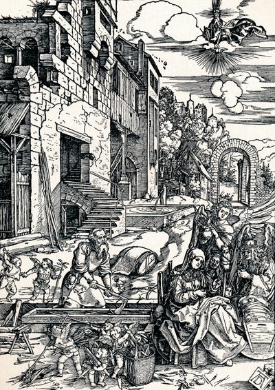 エジプトへの飛行中の残り、1506 1906 作： Albrecht Dürer