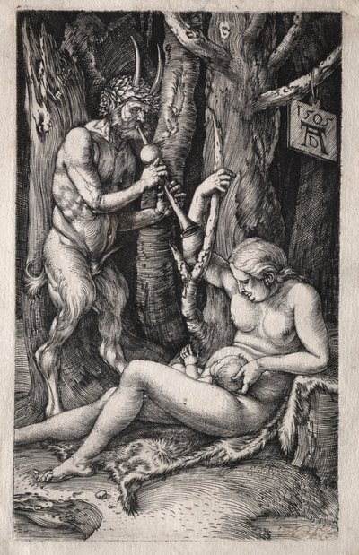 サテュロス一家、1505年。 作： Albrecht Dürer
