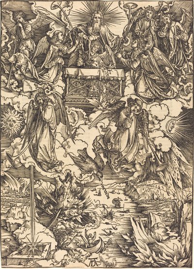 トランペットを持った七人の天使 作： Albrecht Dürer