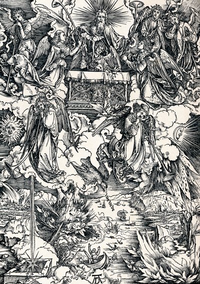 7つのトランペットは天使に与えられました、1498 1906。 作： Albrecht Dürer