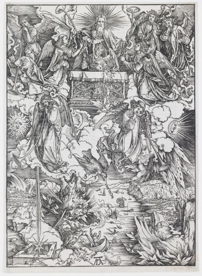 「アポカリプス」より 七つのトランペット 作： Albrecht Dürer