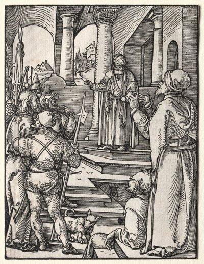 小さな情熱：ピラトの前のキリスト 作： Albrecht Dürer