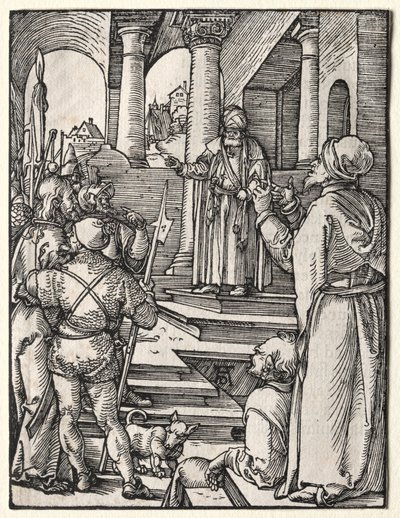 小さな情熱：ピラトの前のキリスト、c。 1509-1511。 作： Albrecht Dürer