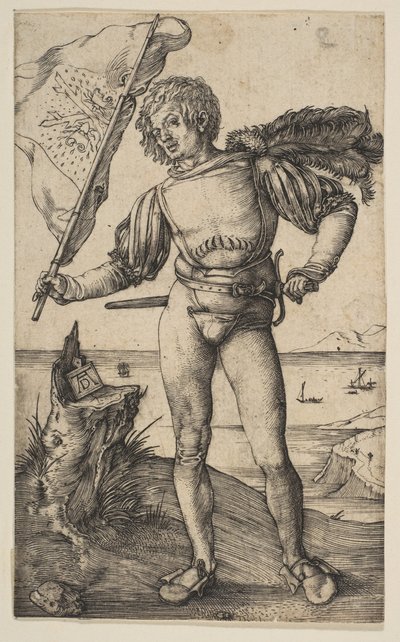 スタンダードベアラー、ca。 1501年。 作： Albrecht Dürer