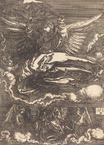 1516年、1人の天使が保持するスダリウム。 作： Albrecht Dürer
