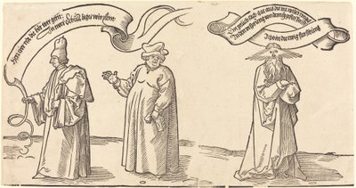 教師、聖職者、摂理 作： Albrecht Dürer