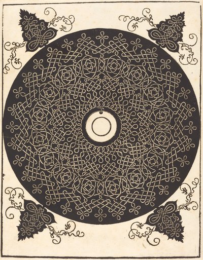 第三の結び目（白メダリオンに黒丸） 作： Albrecht Dürer