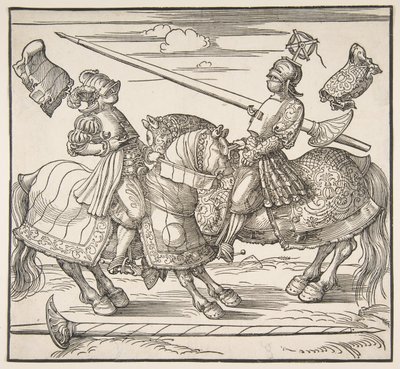 馬上のトーナメント、ca。 151718。 作： Albrecht Dürer