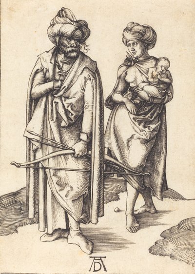トルコの家族、c。 14951496。 作： Albrecht Dürer