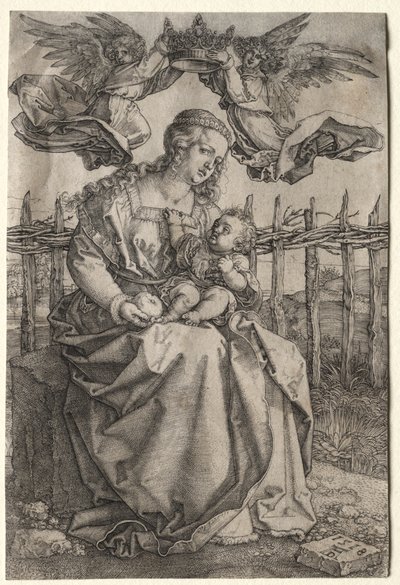 二人の天使に戴冠された聖母 作： Albrecht Dürer