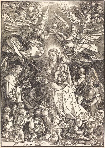 たくさんの天使に囲まれた聖母 作： Albrecht Dürer