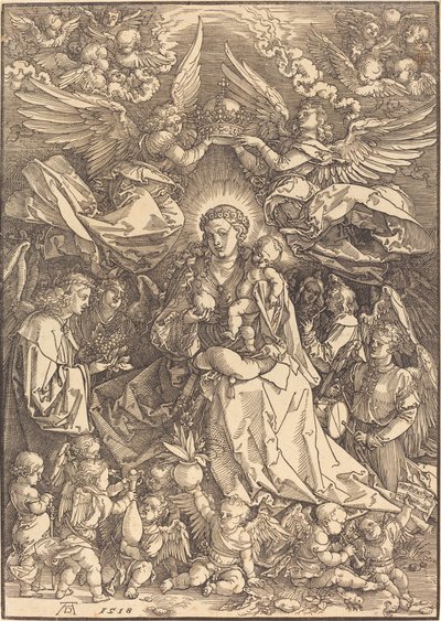 たくさんの天使に囲まれた聖母 作： Albrecht Dürer