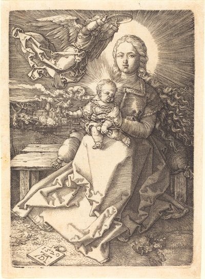 一人の天使に戴冠された聖母子 作： Albrecht Dürer