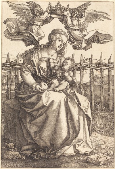 二人の天使に戴冠された聖母子 作： Albrecht Dürer