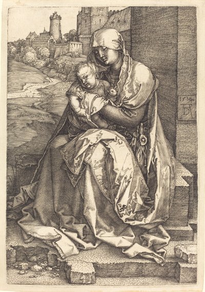壁際に座る聖母子 作： Albrecht Dürer