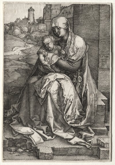 壁際に座る聖母子 作： Albrecht Dürer