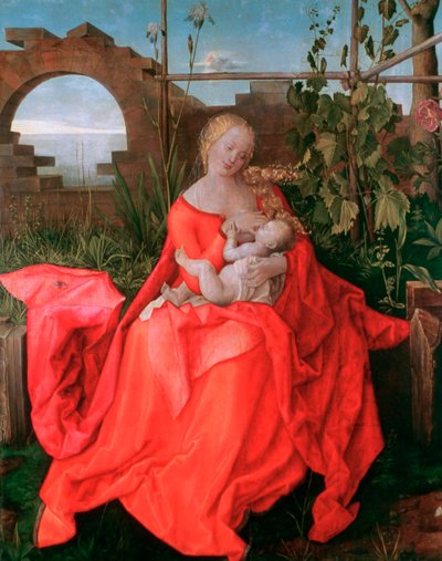 聖母子、虹彩のマドンナ、1500-1510 作： Albrecht Dürer