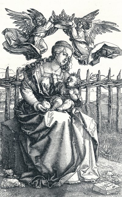 1518年、1906年に2人の天使が戴冠した聖母子 作： Albrecht Dürer