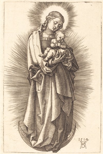 王冠のある三日月上の聖母子 作： Albrecht Dürer