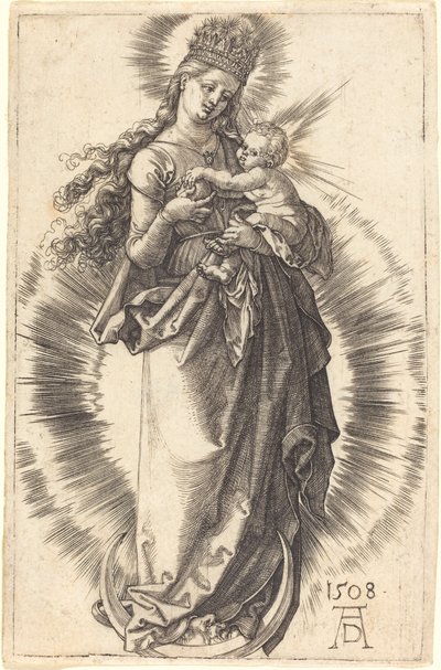 星の冠をかぶった三日月上の聖母子 作： Albrecht Dürer