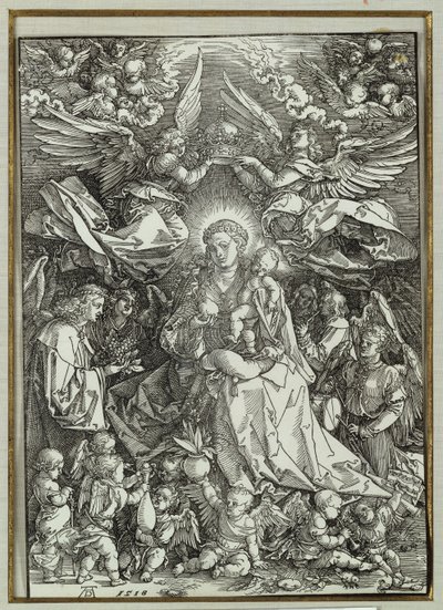 1518年、天使に囲まれた聖母子 作： Albrecht Dürer