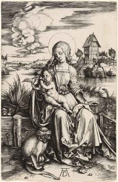 猿と聖母子 作： Albrecht Dürer