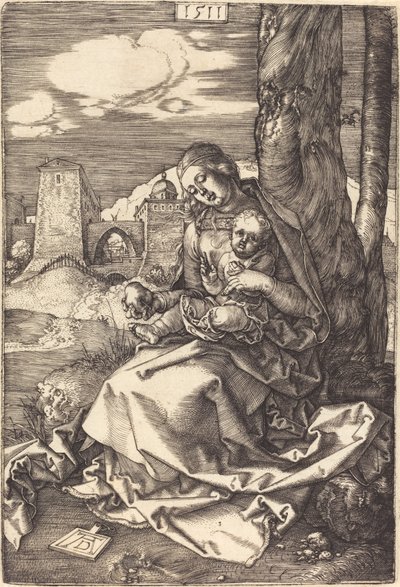 梨を抱く聖母子 作： Albrecht Dürer