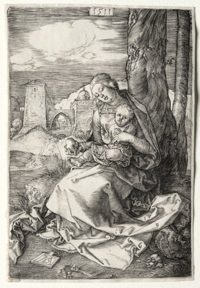 梨を抱く聖母子 作： Albrecht Dürer