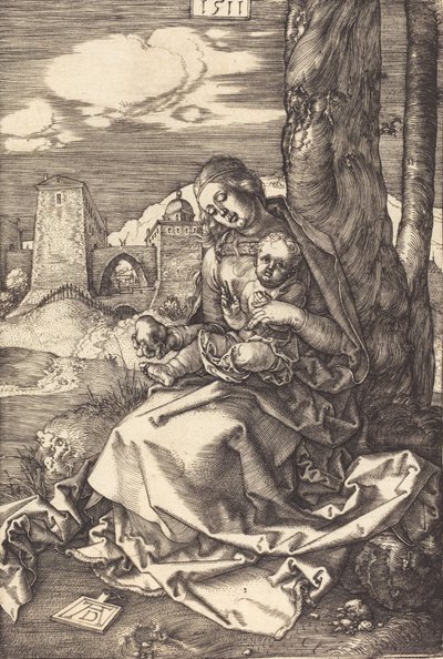 梨を抱く聖母子、1511年。 作： Albrecht Dürer