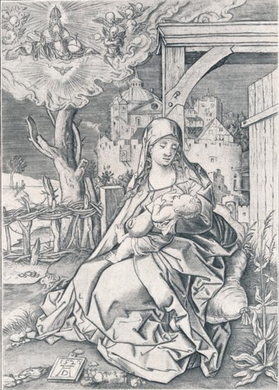 ヴァージン・バイ・ザ・ゲート、1522 1906。 作： Albrecht Dürer