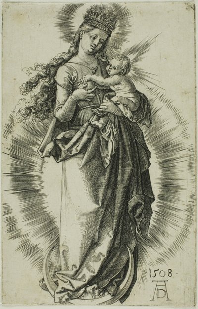 星の冠をかぶった三日月上の聖母 作： Albrecht Dürer
