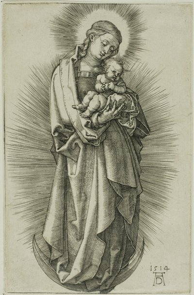 王冠をつけた三日月上の聖母 作： Albrecht Dürer