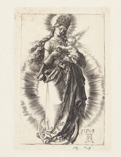 星の冠をかぶった三日月の聖母 作： Albrecht Dürer