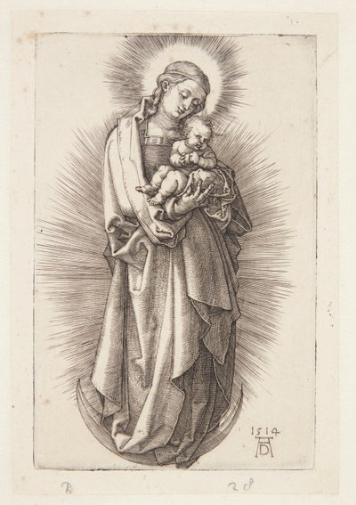 王冠をかぶった三日月の聖母 作： Albrecht Dürer
