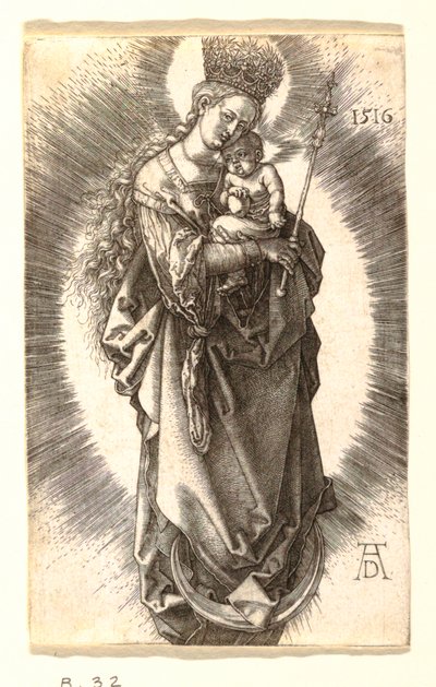 星の冠をかぶった聖母 作： Albrecht Dürer