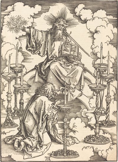 七本の燭台のビジョン 作： Albrecht Dürer