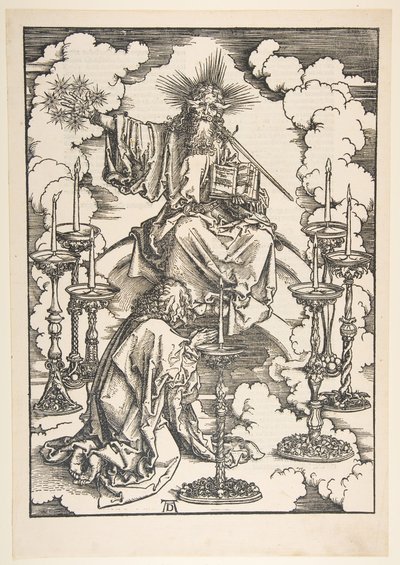 The Apocalypse.ndからの7つのローソク足のビジョン 作： Albrecht Dürer