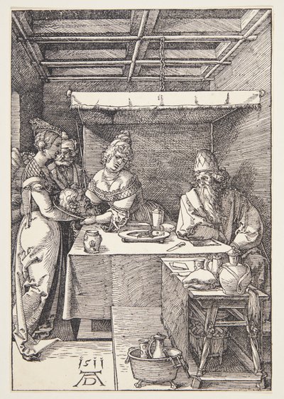 洗礼者聖ヨハネの首がヘロデヤにもたらされた 作： Albrecht Dürer