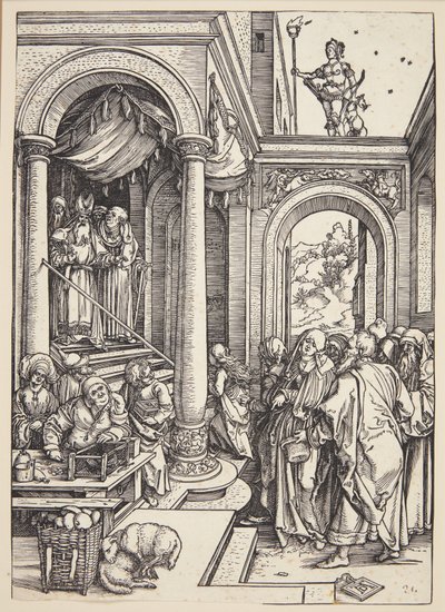 寺院での聖母のプレゼンテーション 作： Albrecht Dürer